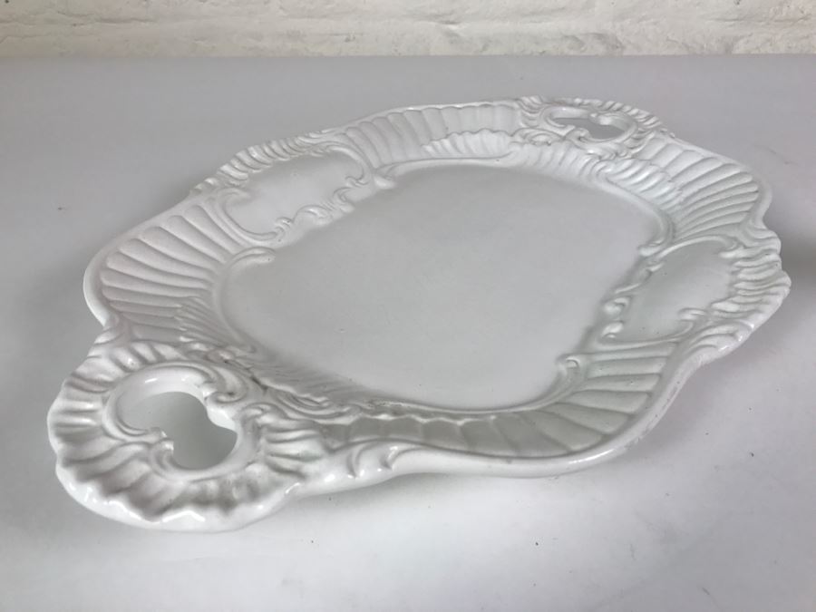 White Bassano Italy Porcelain Serving Tray [Photo 3]
