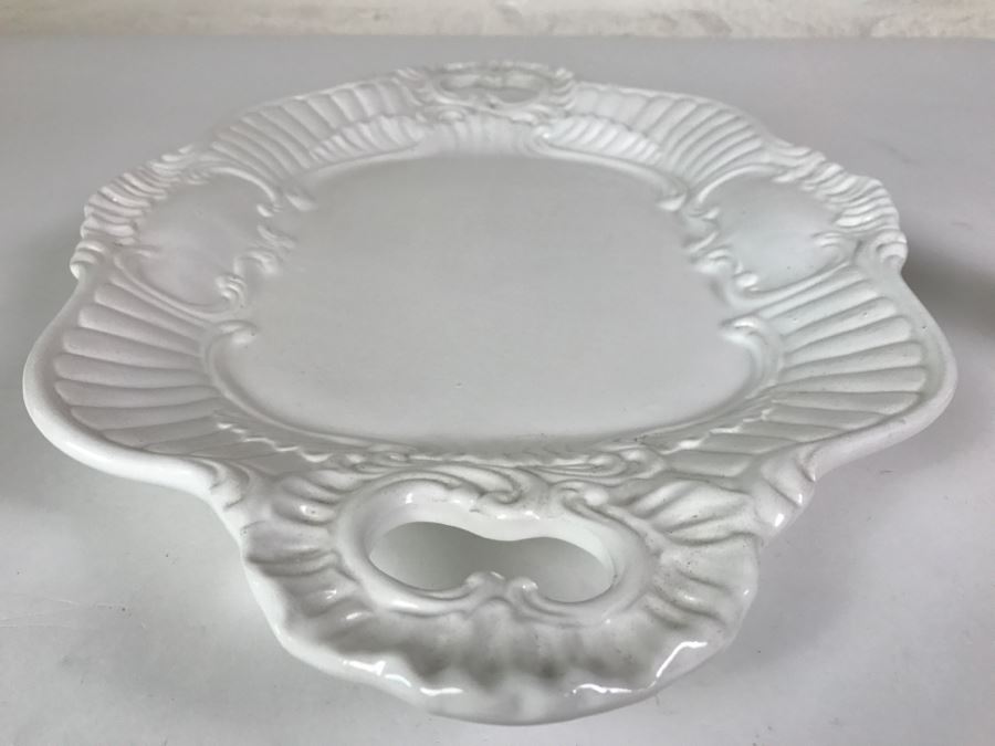 White Bassano Italy Porcelain Serving Tray