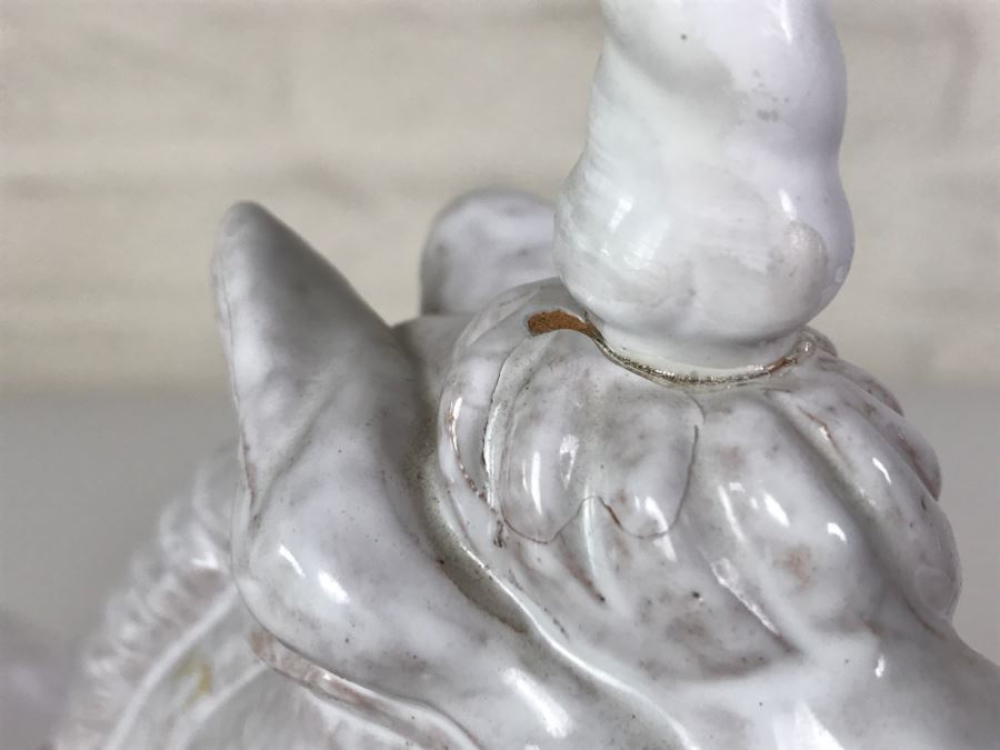 Stunning Large Vintage Porcelain Unicorn Horse Note Repair On Horn [Photo 7]