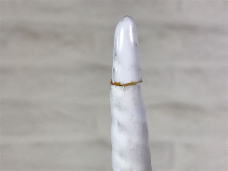 Stunning Large Vintage Porcelain Unicorn Horse Note Repair On Horn [Photo 5]