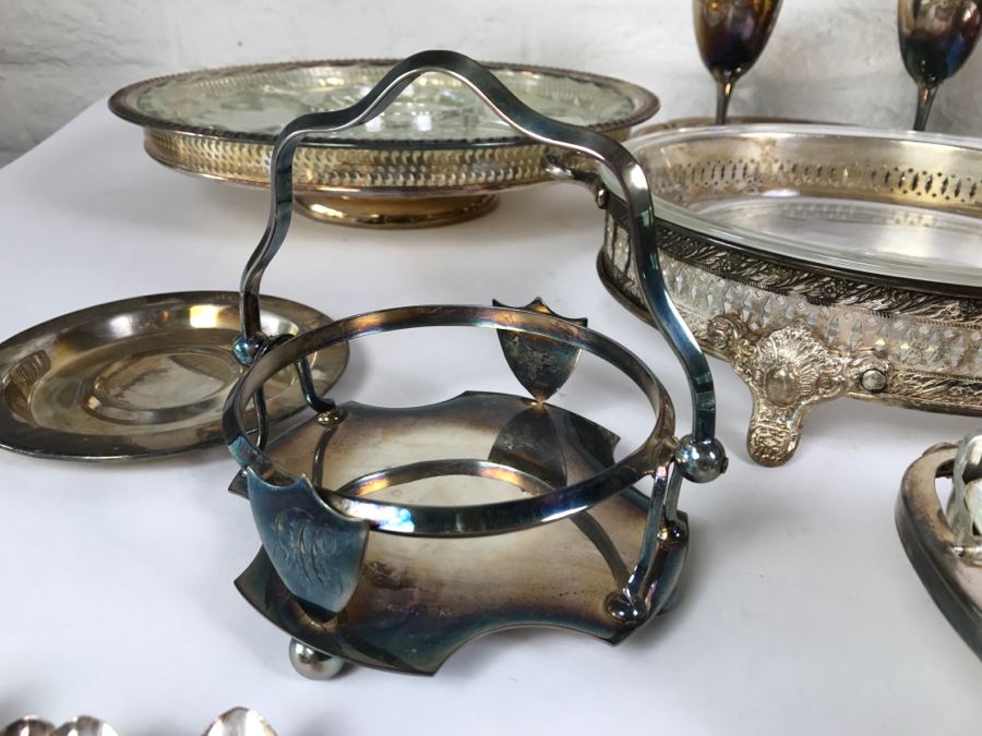Huge Silverplate Tableware Serving Items Lot [Photo 6]