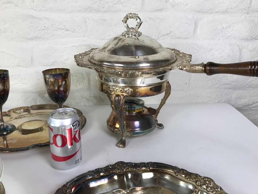 Huge Silverplate Tableware Serving Items Lot [Photo 16]