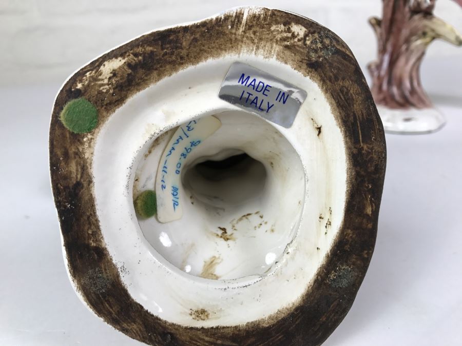 Pair Of Large Italian Hand Painted Birds [Photo 9]