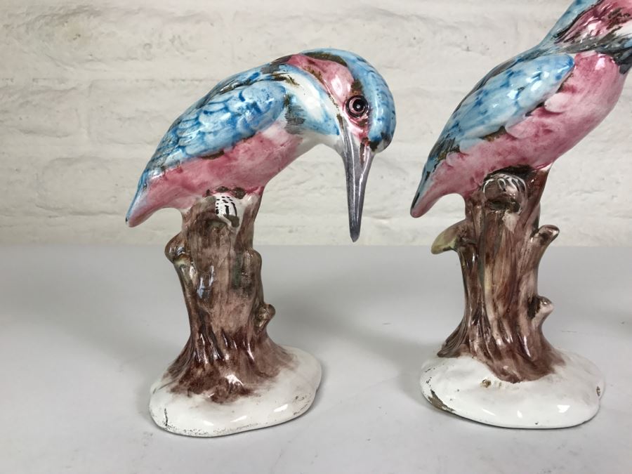 Pair Of Large Italian Hand Painted Birds [Photo 7]