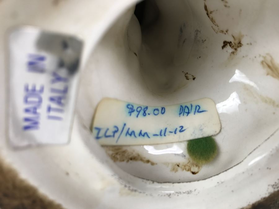 Pair Of Large Italian Hand Painted Birds [Photo 2]