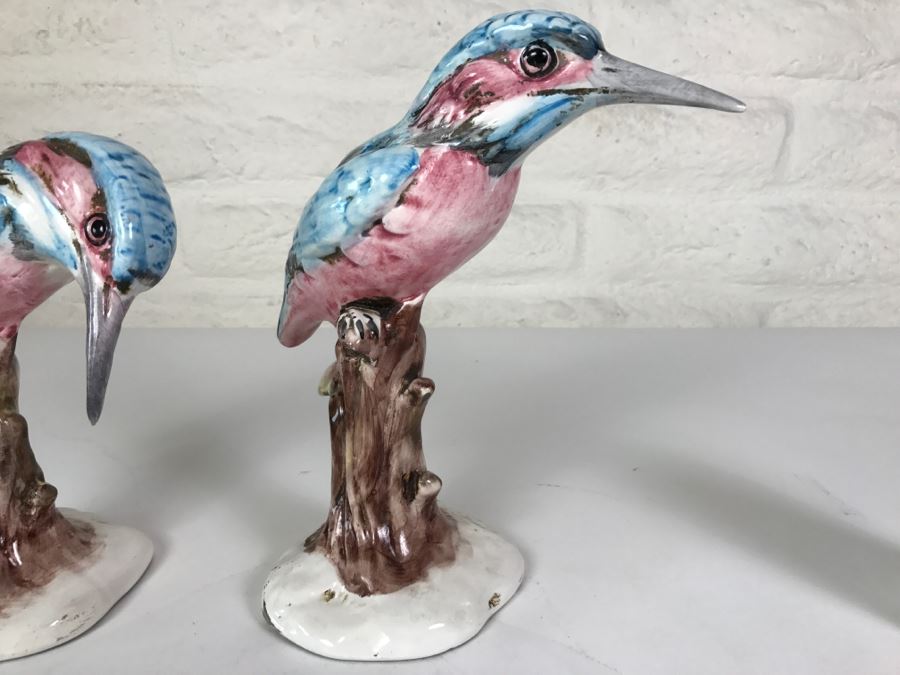Pair Of Large Italian Hand Painted Birds [Photo 4]