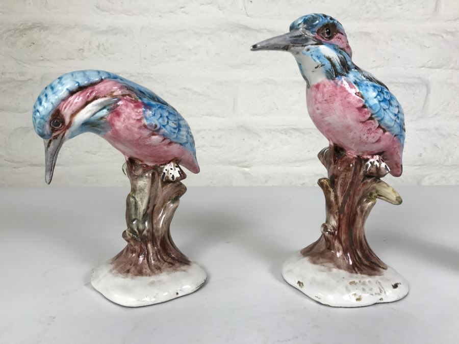 Pair Of Large Italian Hand Painted Birds [Photo 8]