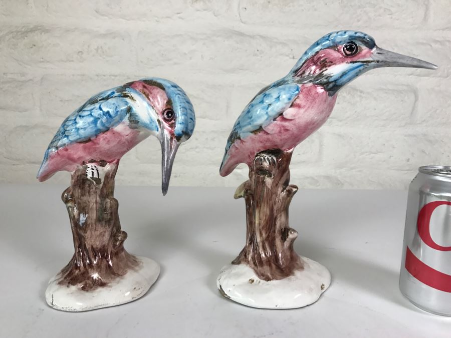 Pair Of Large Italian Hand Painted Birds [Photo 1]