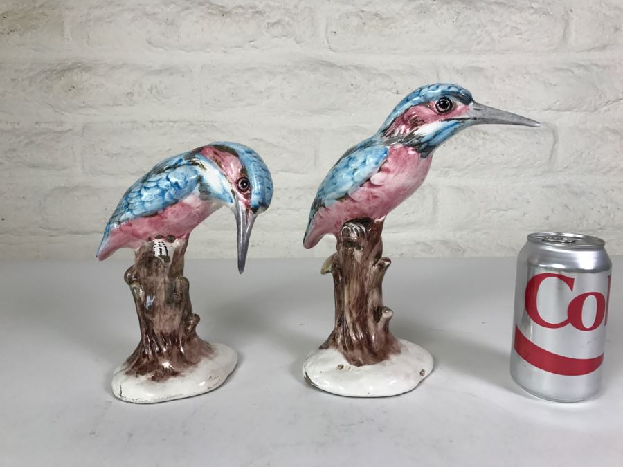 Pair Of Large Italian Hand Painted Birds [Photo 3]