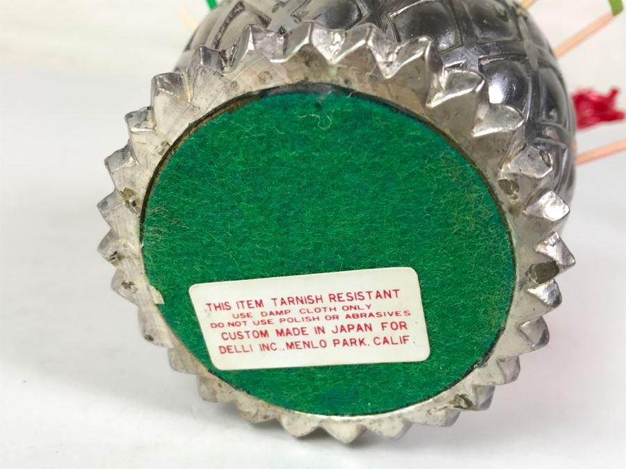 Vintage Metal Pineapple Horderve Hors d'oeuvre Appetizer Toothpick Holder [Photo 5]