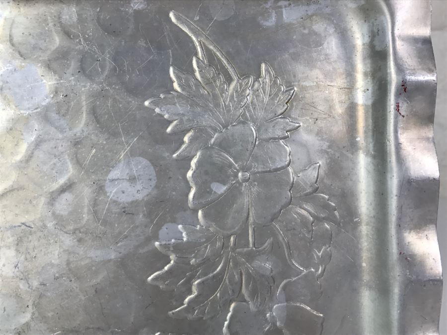 Hammered Aluminum Lot Including Stunning B W Buenilum Covered Dish [Photo 16]