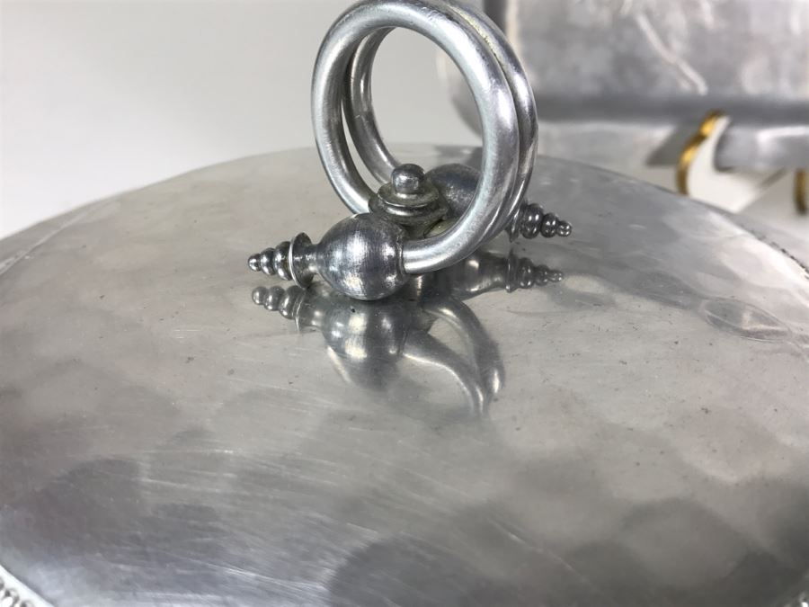 Hammered Aluminum Lot Including Stunning B W Buenilum Covered Dish [Photo 5]