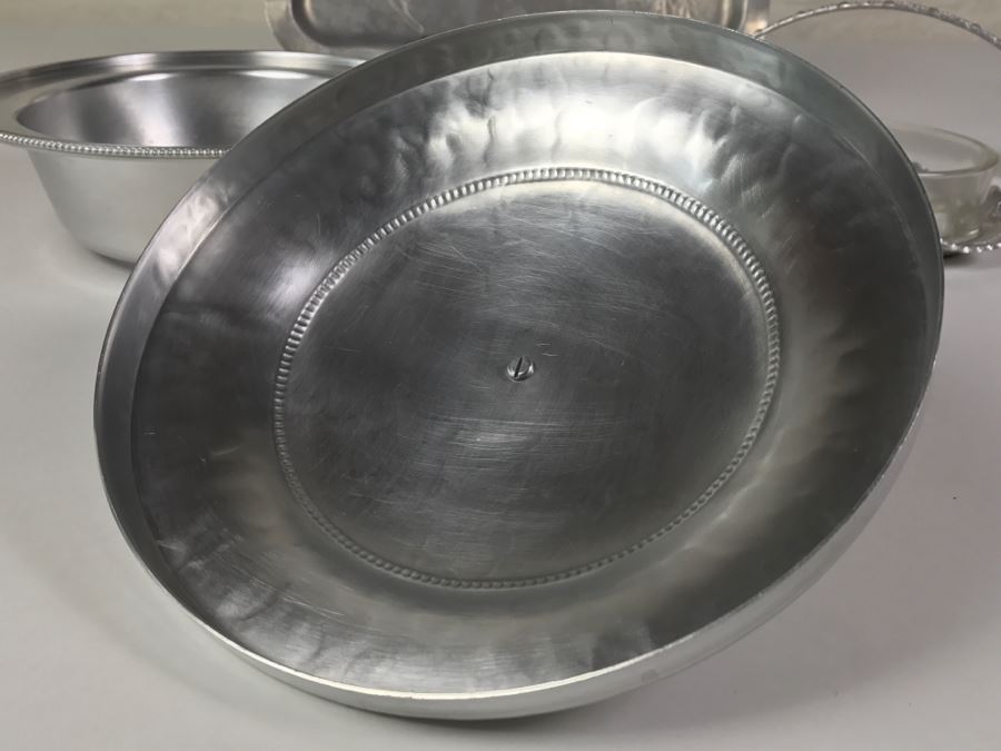 Hammered Aluminum Lot Including Stunning B W Buenilum Covered Dish [Photo 8]