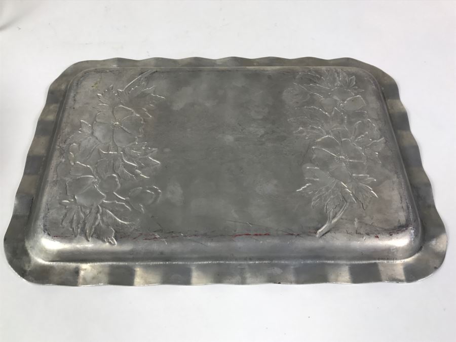 Hammered Aluminum Lot Including Stunning B W Buenilum Covered Dish [Photo 17]