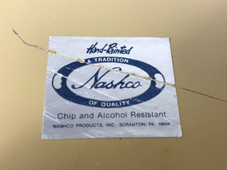 Large Hand Painted Nashco Floral Metal Serving Tray [Photo 8]