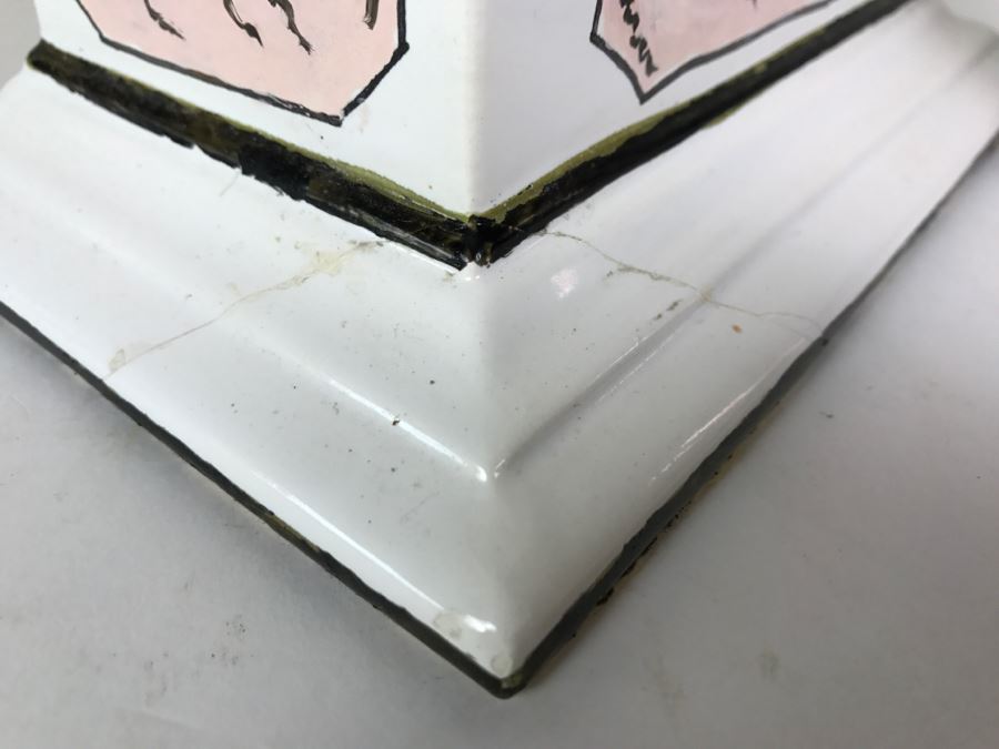 Large Figural Soap Dish Made In Italy Base Has Been Repaired As Shown In Photos [Photo 5]