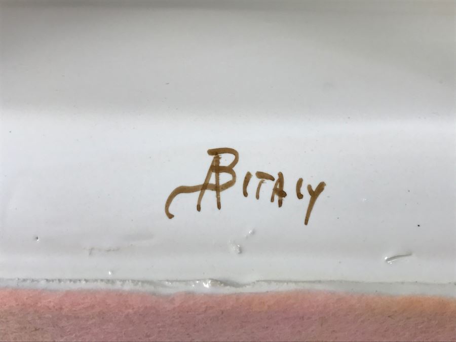 Large Figural Soap Dish Made In Italy Base Has Been Repaired As Shown In Photos [Photo 12]