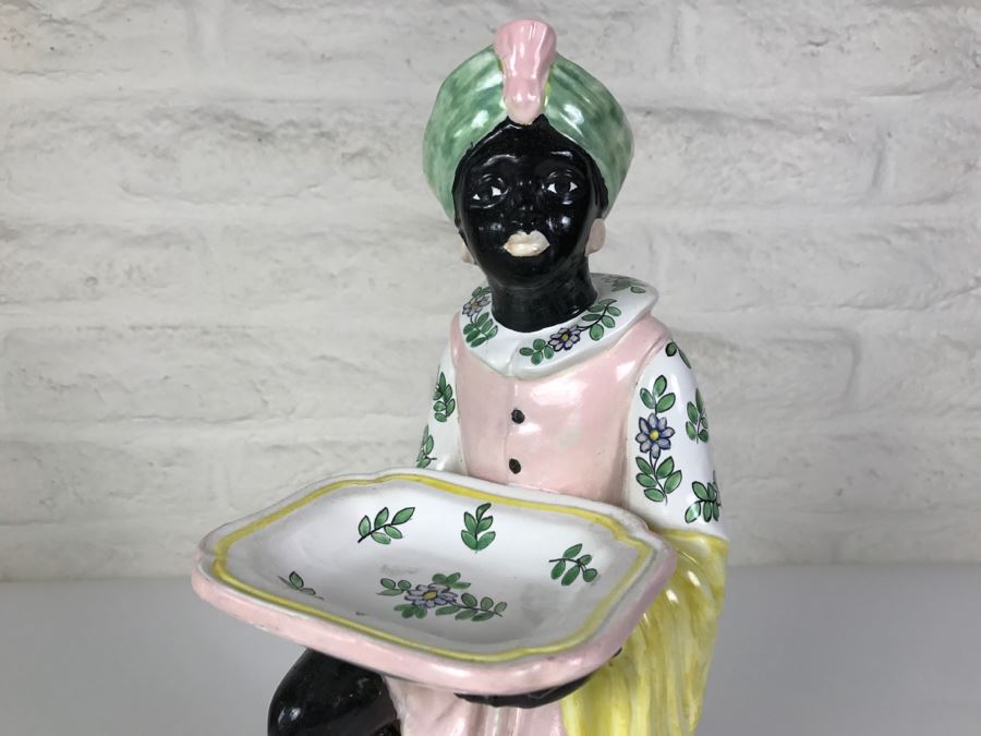 Large Figural Soap Dish Made In Italy Base Has Been Repaired As Shown In Photos [Photo 2]