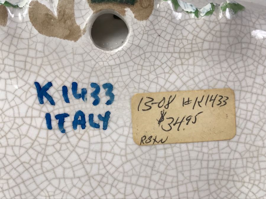 Vintage Hand Painted Porcelain Italian Inkwell Set Shabby Chic [Photo 13]