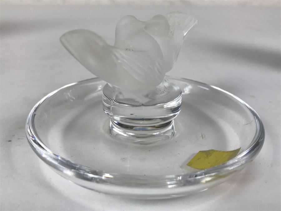Lalique Lovebirds Pintray Signed With Box [Photo 6]