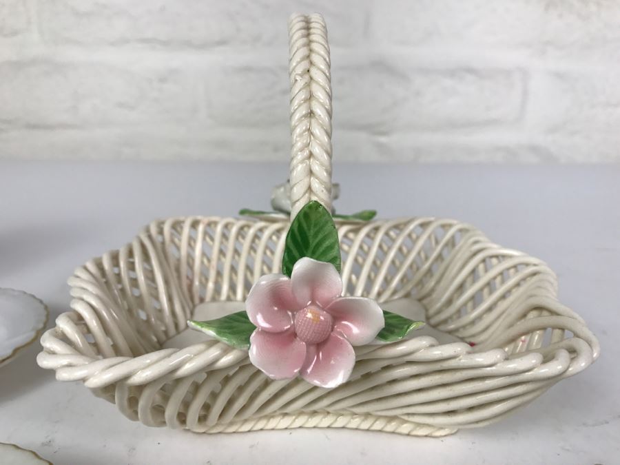 Porcelain Basket Made In Spain + Plate Collection [Photo 4]