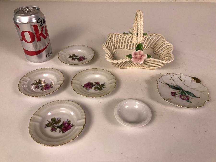 Porcelain Basket Made In Spain + Plate Collection [Photo 1]
