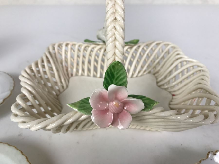 Porcelain Basket Made In Spain + Plate Collection [Photo 5]