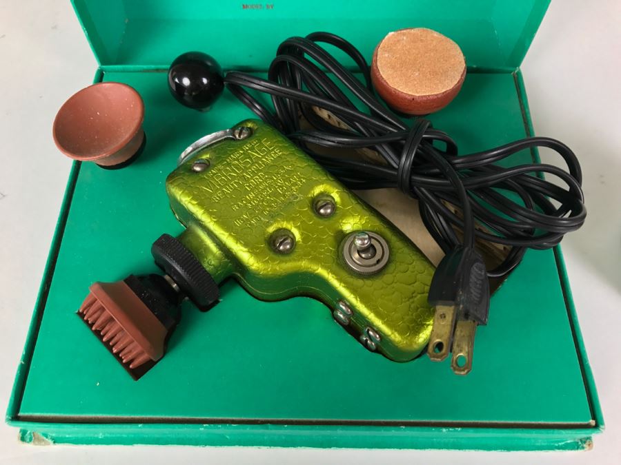 Vintage Vibrosage Lime Green Like New In Original Box Aids Health And Beauty [Photo 10]