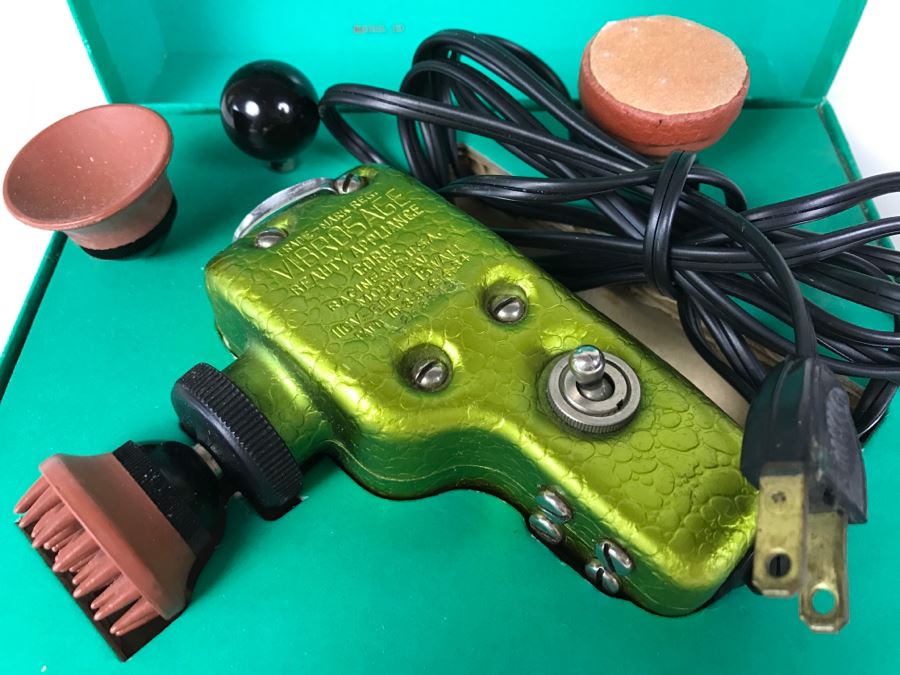 Vintage Vibrosage Lime Green Like New In Original Box Aids Health And Beauty [Photo 11]