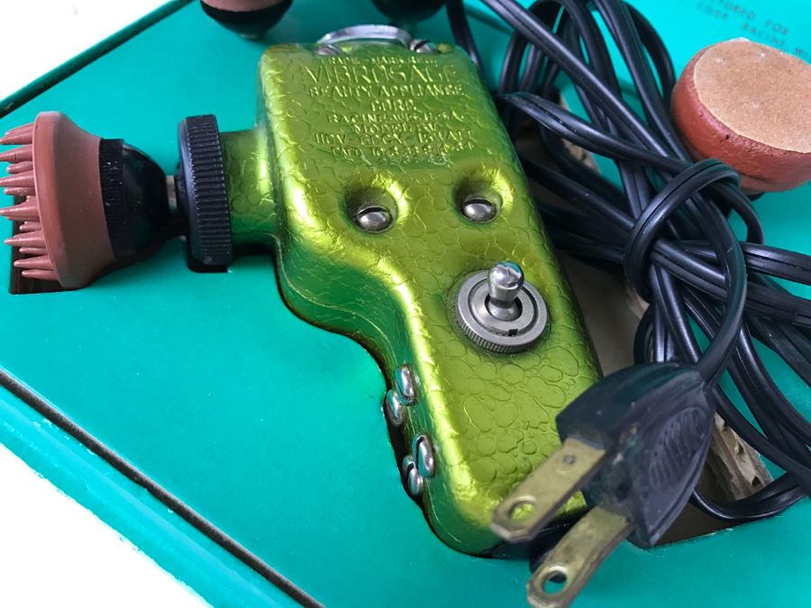 Vintage Vibrosage Lime Green Like New In Original Box Aids Health And Beauty [Photo 14]