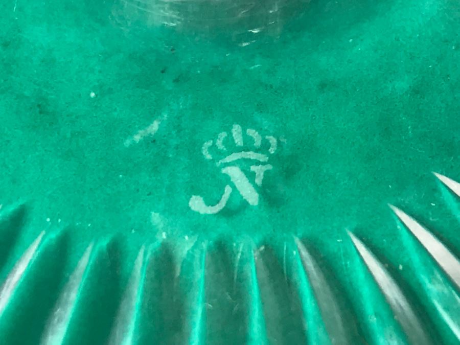 Set Of 4 Ruby Red Cut Crystal Glasses Stemware Signed [Photo 2]