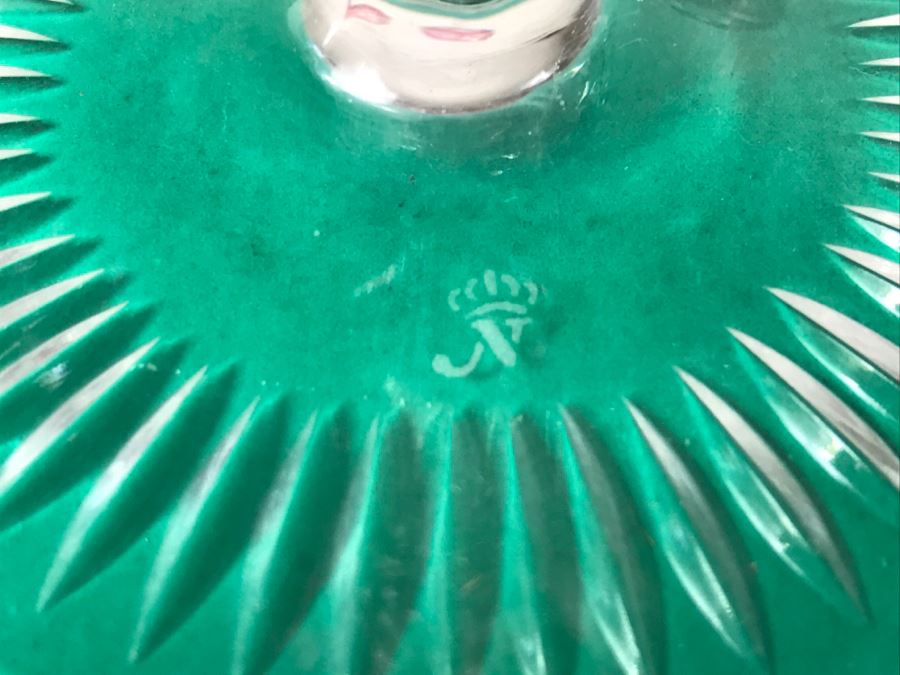 Set Of 4 Ruby Red Cut Crystal Glasses Stemware Signed [Photo 13]