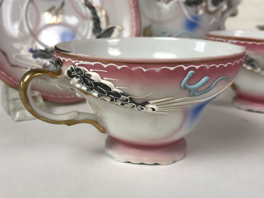 Japanese Dragonware Moriage Tea Service ~ 22 Pieces [Photo 7]
