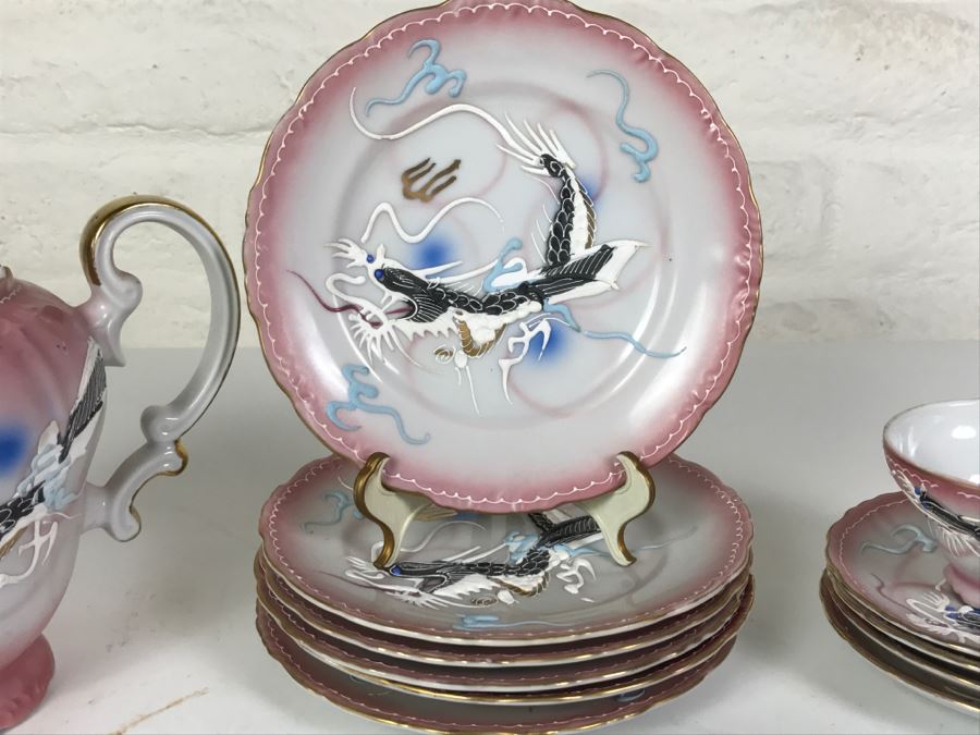 Japanese Dragonware Moriage Tea Service ~ 22 Pieces [Photo 20]