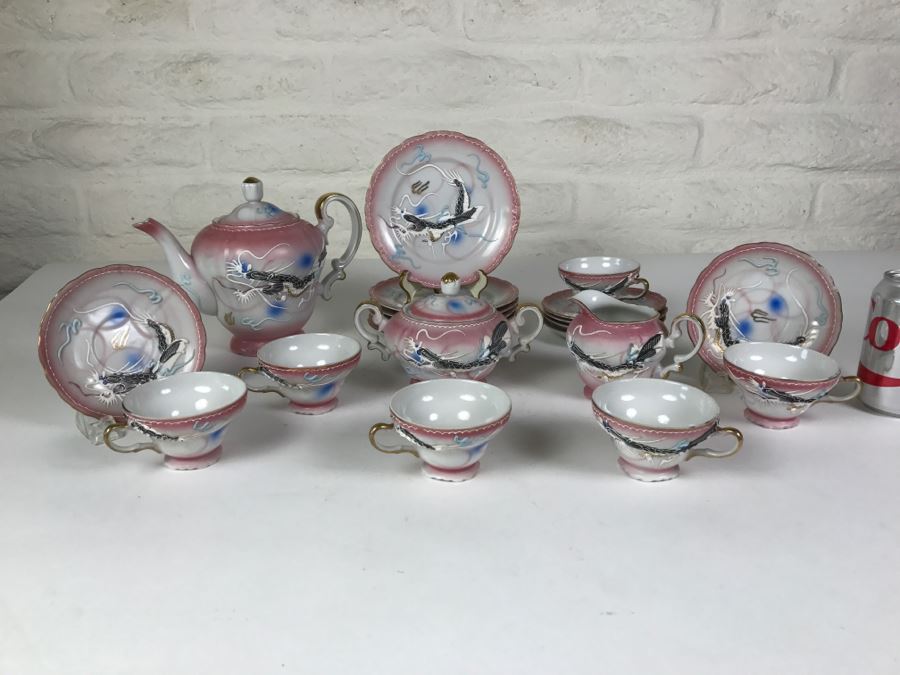 Japanese Dragonware Moriage Tea Service ~ 22 Pieces [Photo 2]