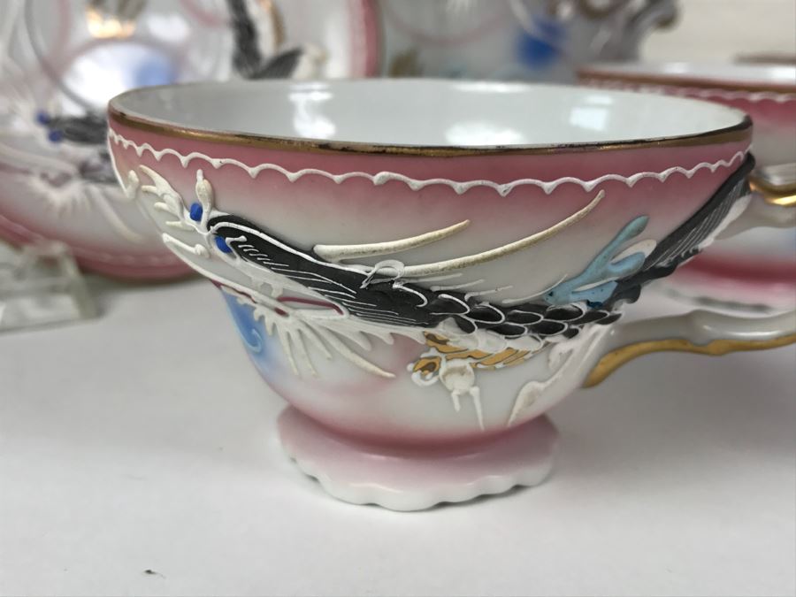 Japanese Dragonware Moriage Tea Service ~ 22 Pieces [Photo 8]