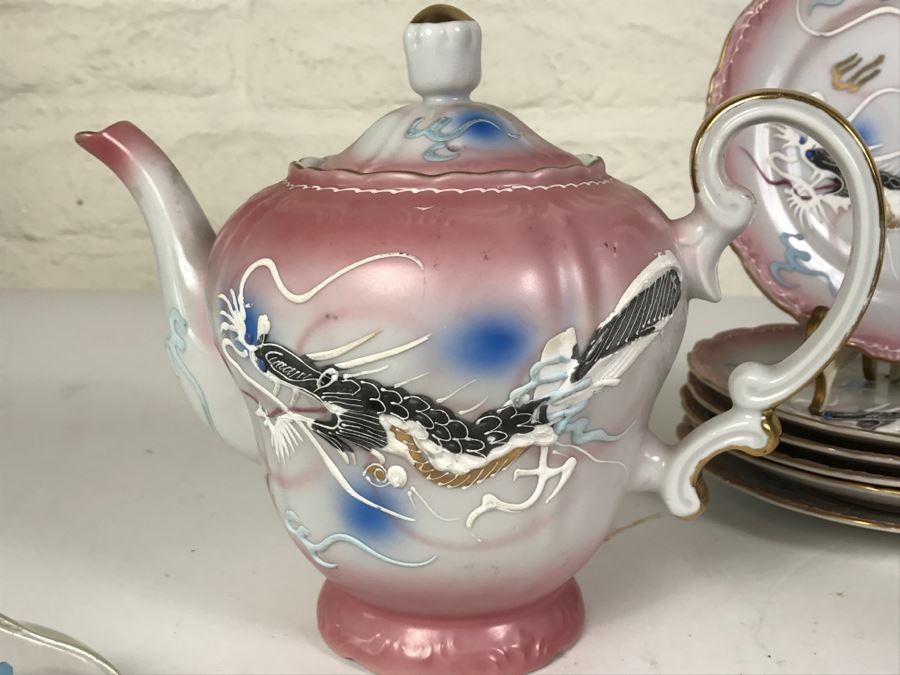 Japanese Dragonware Moriage Tea Service ~ 22 Pieces [Photo 25]