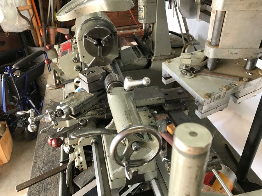 DELTA ROCKWELL Industrial Lathe With Attachments, Cutters And Everything In Drawer And On Lathe [Photo 15]