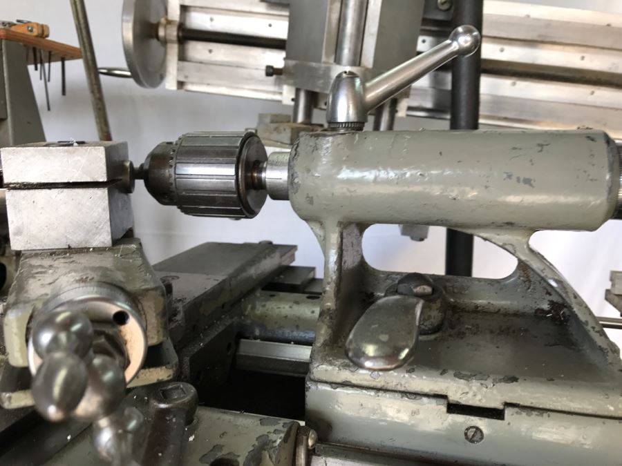 DELTA ROCKWELL Industrial Lathe With Attachments, Cutters And Everything In Drawer And On Lathe [Photo 13]