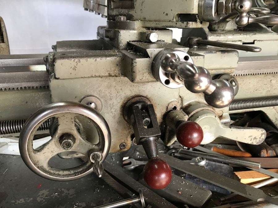 DELTA ROCKWELL Industrial Lathe With Attachments, Cutters And Everything In Drawer And On Lathe [Photo 11]