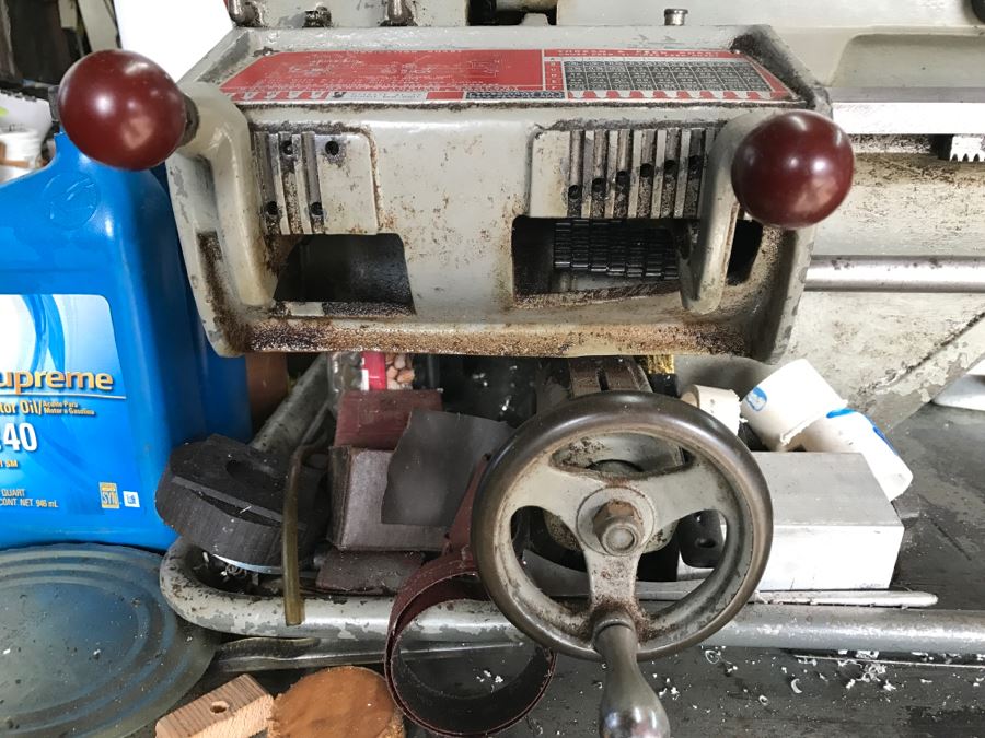DELTA ROCKWELL Industrial Lathe With Attachments, Cutters And Everything In Drawer And On Lathe [Photo 10]