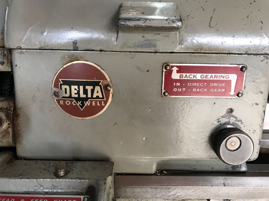 DELTA ROCKWELL Industrial Lathe With Attachments, Cutters And Everything In Drawer And On Lathe [Photo 3]