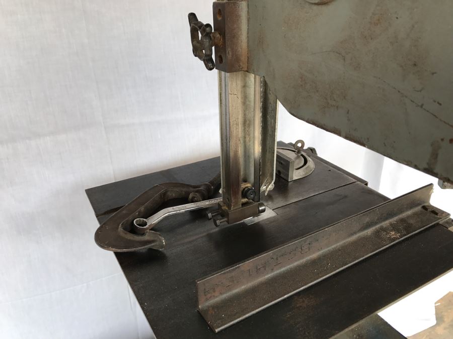 Custom Band Saw With Attachments And Two Adjustable Steel Roller Stands - Band Saw Cabinet Has Casters [Photo 13]