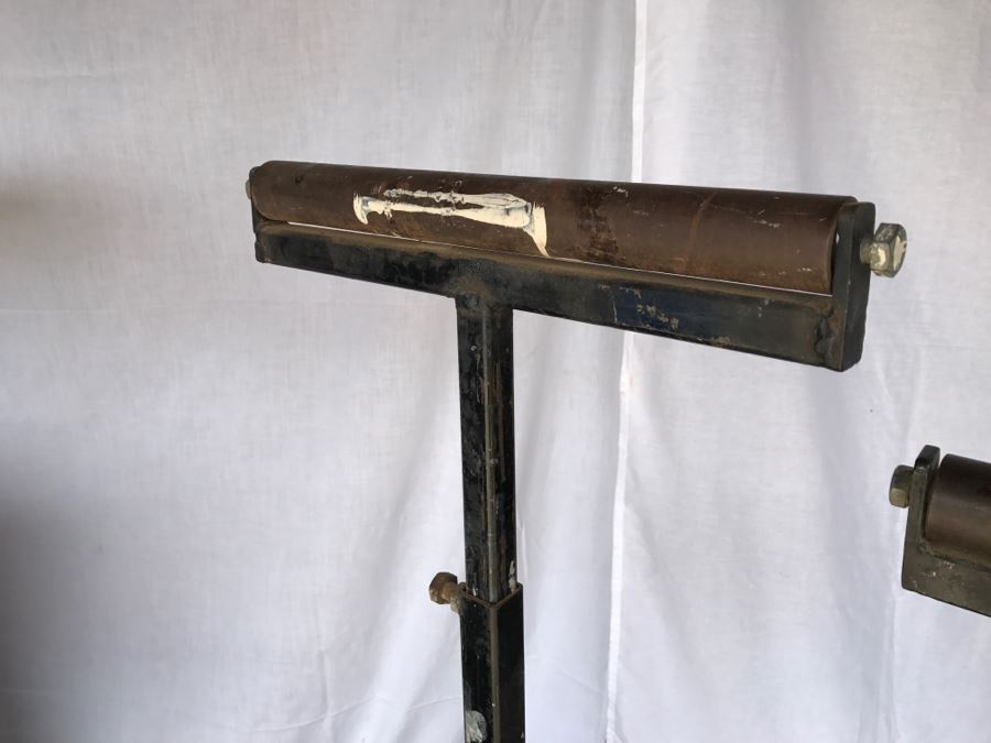 Custom Band Saw With Attachments And Two Adjustable Steel Roller Stands - Band Saw Cabinet Has Casters [Photo 22]