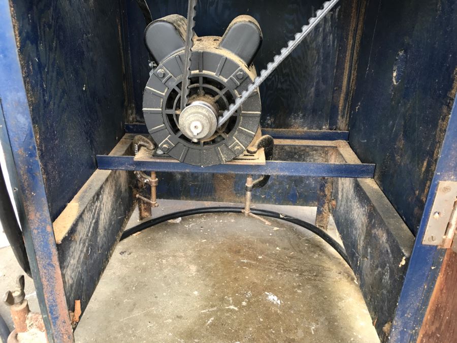 Custom Band Saw With Attachments And Two Adjustable Steel Roller Stands - Band Saw Cabinet Has Casters [Photo 16]