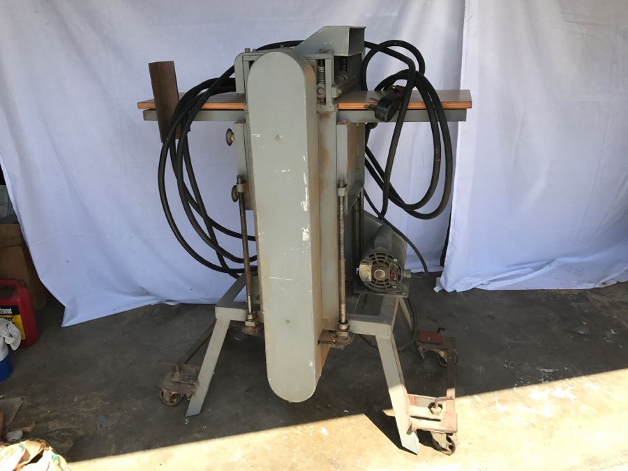 Industrial Woodworking Planer On Casters Used To Build Custom Ship Working  [Photo 14]