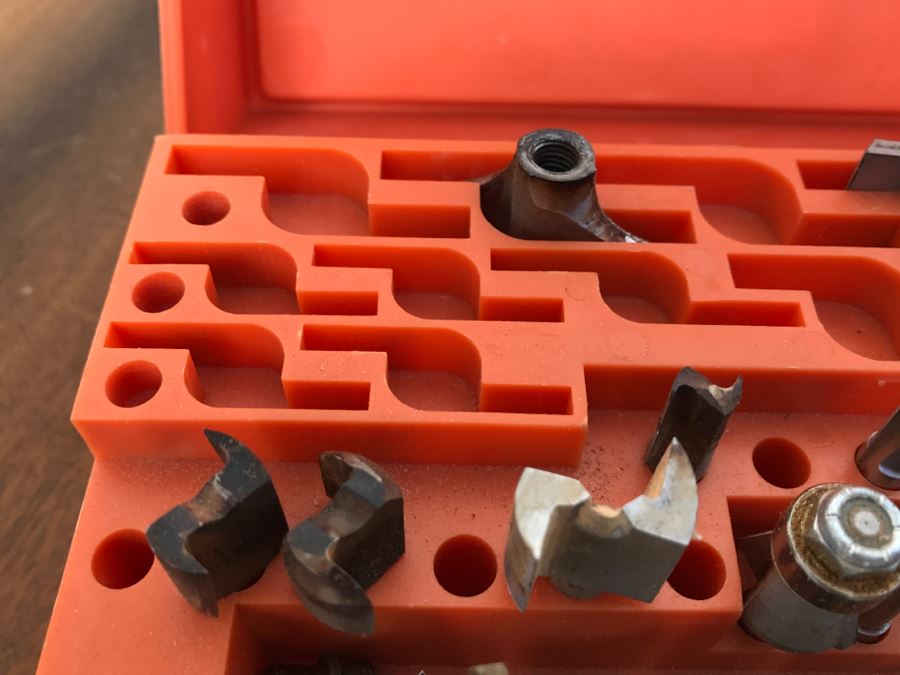 Set Of Steel Router Bits In Orange Storage Case [Photo 6]