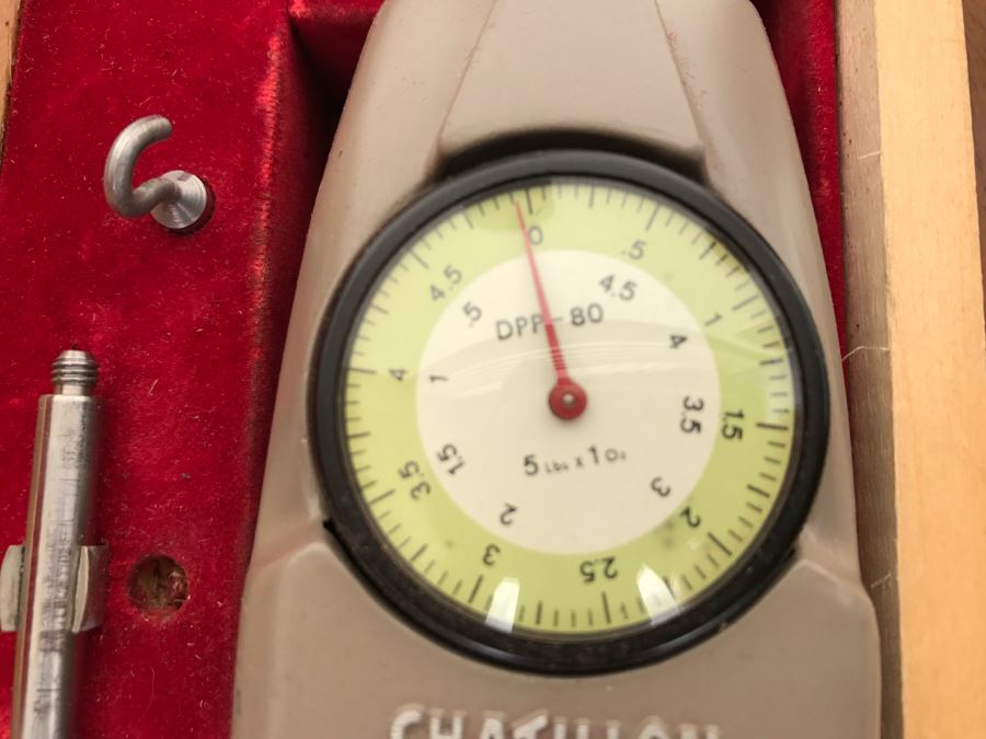 Chatillon Dynamometer Dpp‑80 Tension Compression Gauge With Case [Photo 5]