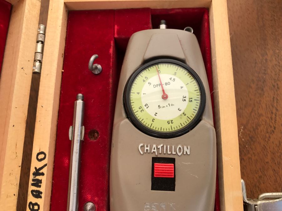 Chatillon Dynamometer Dpp‑80 Tension Compression Gauge With Case