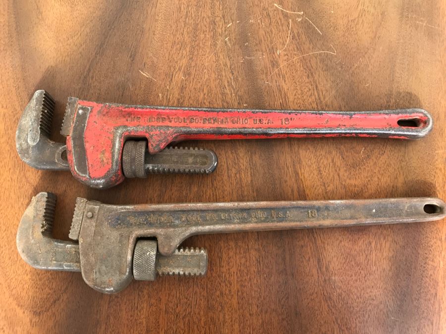 Pair Of RIGID Heavy Duty 18' Pipe Wrenches [Photo 3]